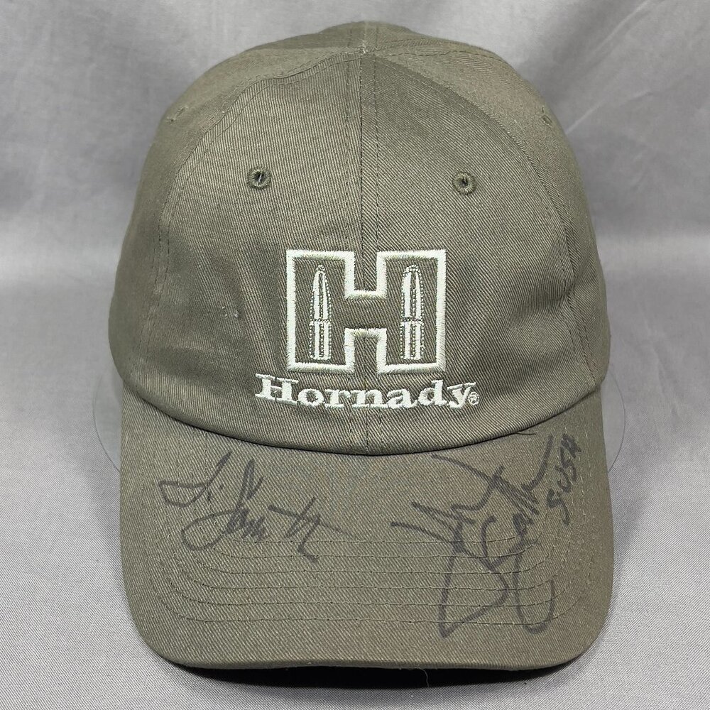 Hornady Manufacturing Strapback Hat Cap Olive Green Adjustable Baseball Dad Mens